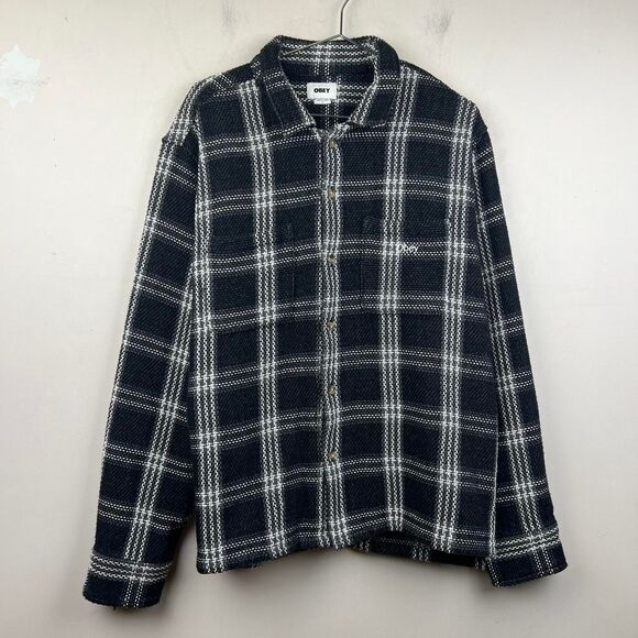 Obey Wes Woven Plaid Shirt Size L - Picture 1 of 7